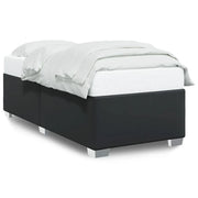 Letto singolo | Letto per adulti | Giroletto Nero 90x200 cm in Similpelle