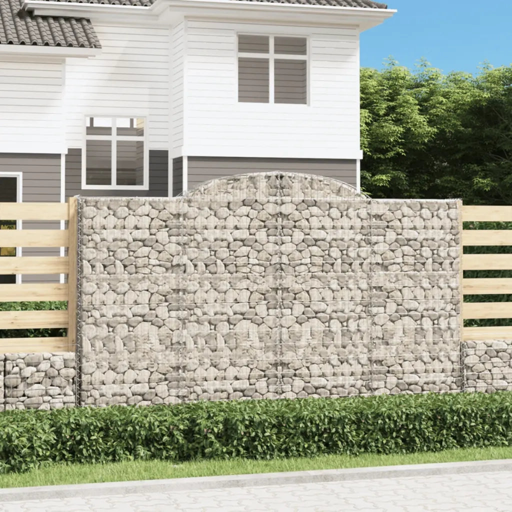 Cesti Gabbioni ad Arco 2 pz 300x30x180/200 cm Ferro Zincato 3146593