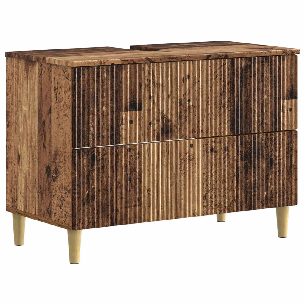 Set di Armadi da Bagno da 2 Pezzi ARNHEM Legno antico 3417691