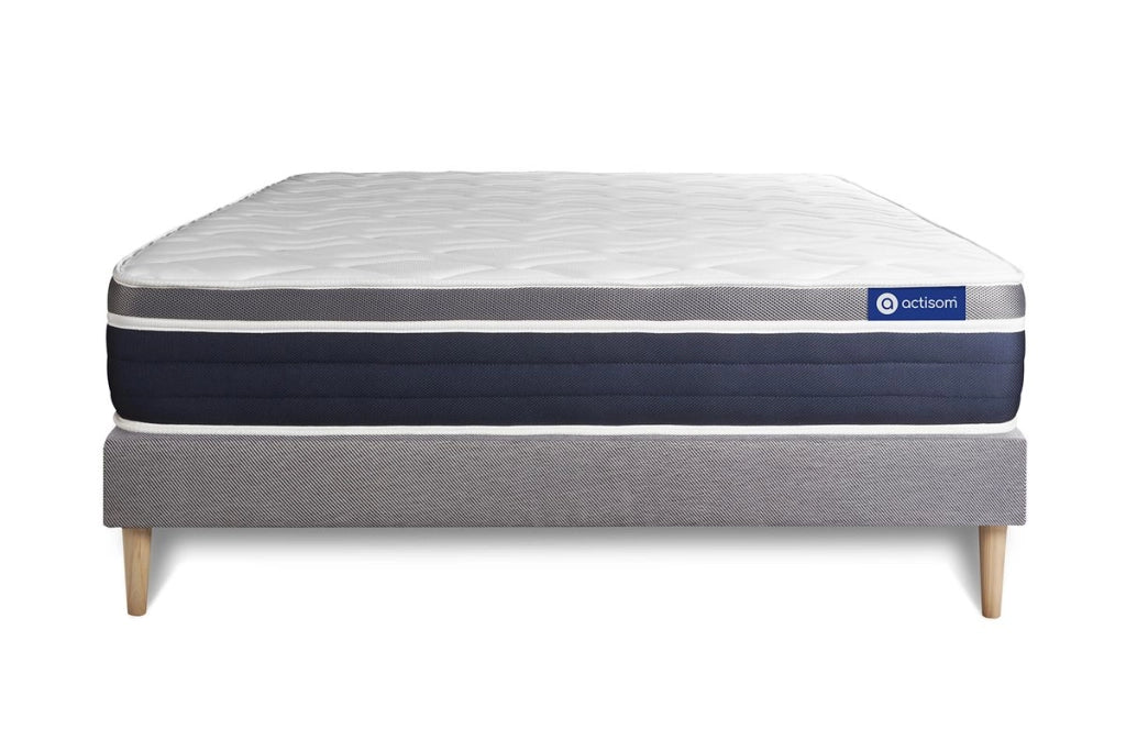 Kit rete e materasso matrimoniale Actilatex confort 140x200cm - Spessore : 26cm - Lattice e memory foam - Moderatamente rigido