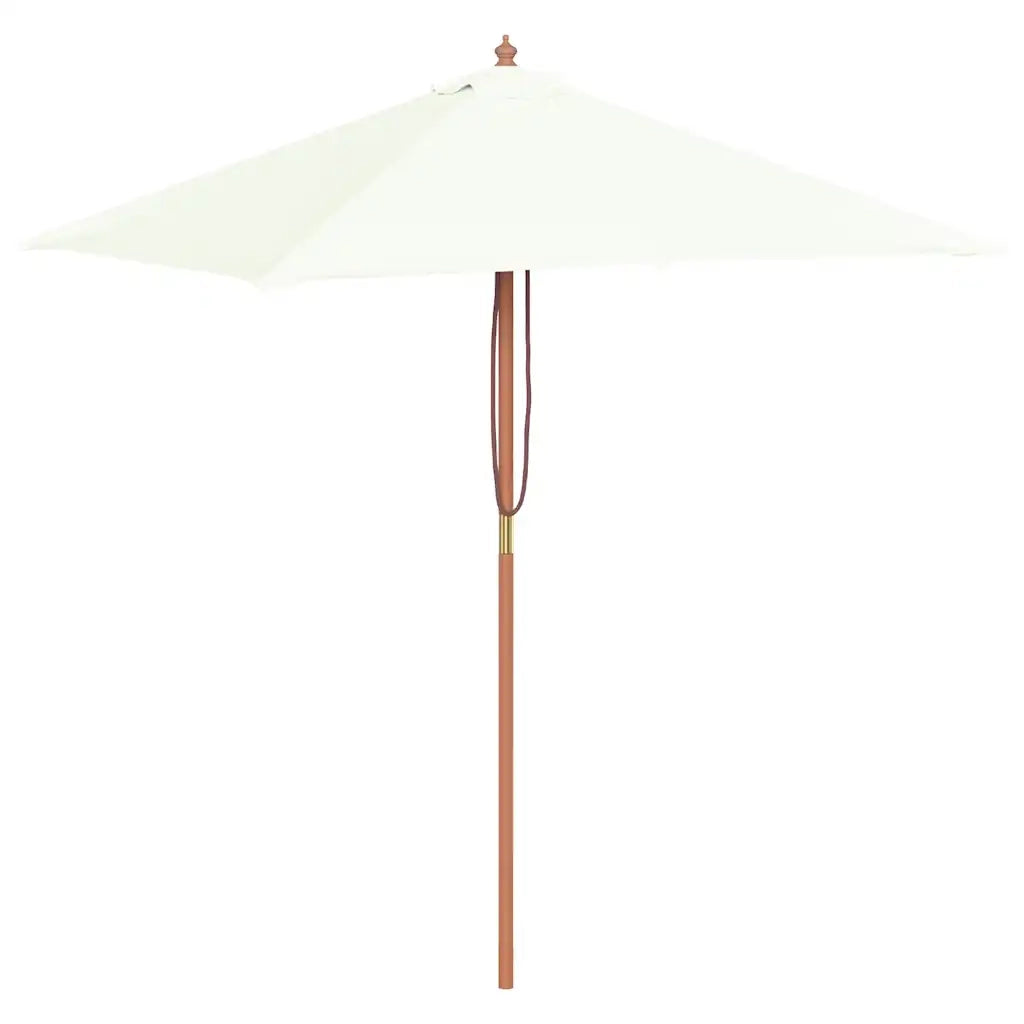 Ombrellone da Esterni con Palo in Legno 150x200 cm Sabbia 44533