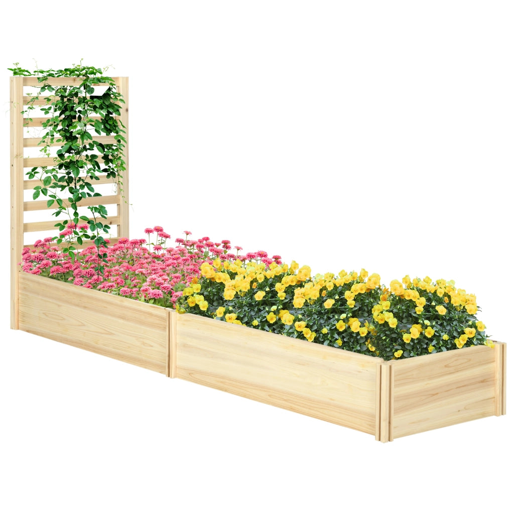 Fioriera con traliccio ¨C Xylo ¨C Legno effetto naturale 230x60x110 cm