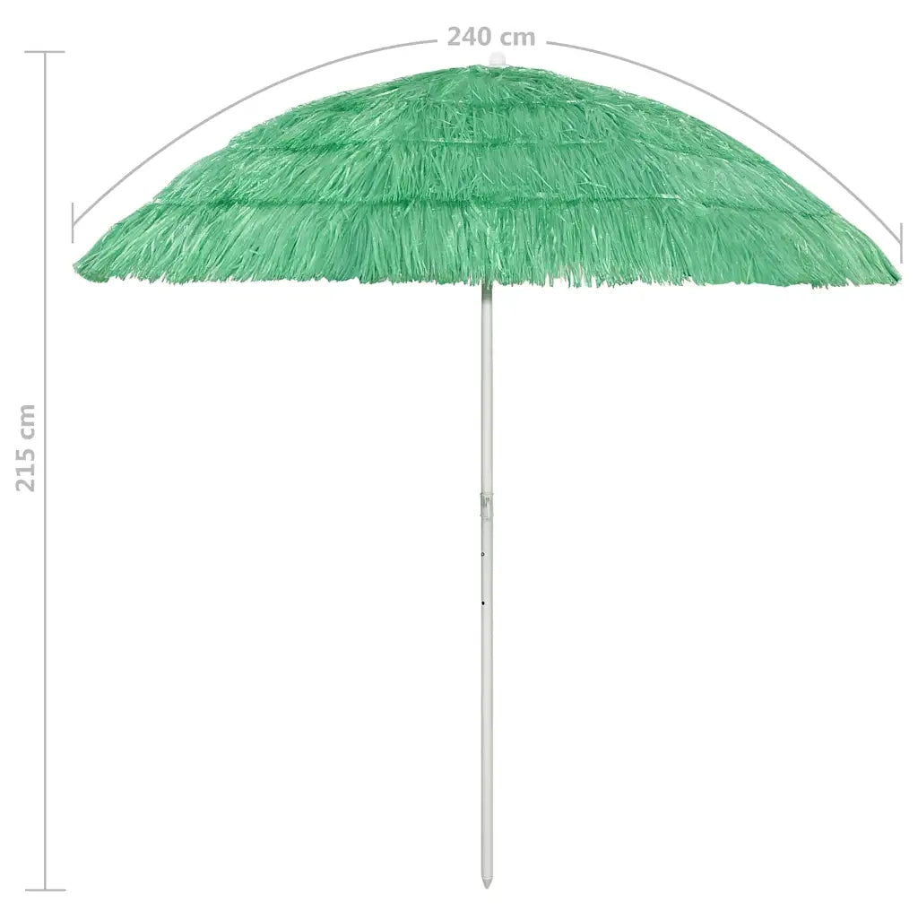 Ombrellone da Spiaggia-Ombrellone da mare Hawaii Verde 240 cm
