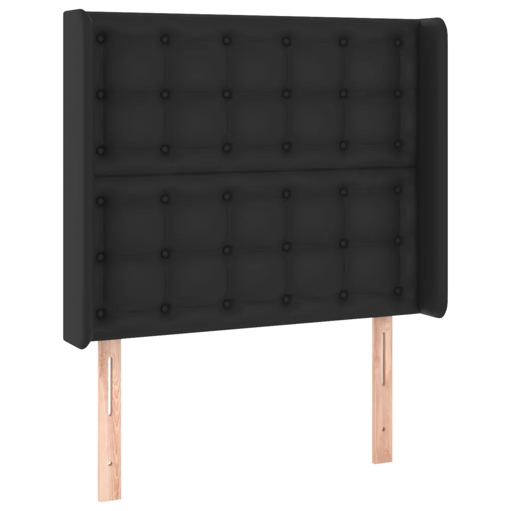 Letto singolo | Letto per adulti | Giroletto a Molle con Materasso e LED Nero 80x200 cm Similpelle