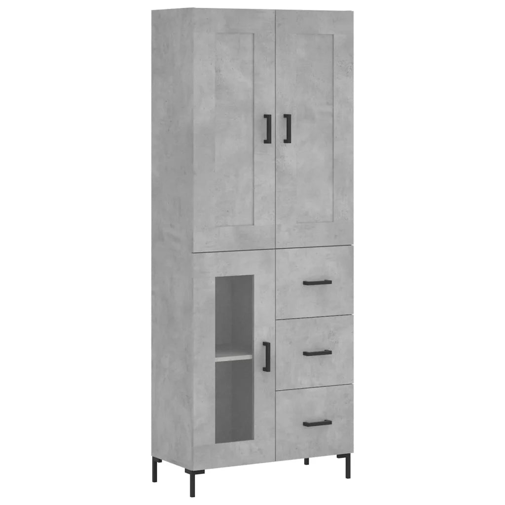 Credenza Grigio Cemento 69,5x34x180 cm in Legno Multistrato 3199941