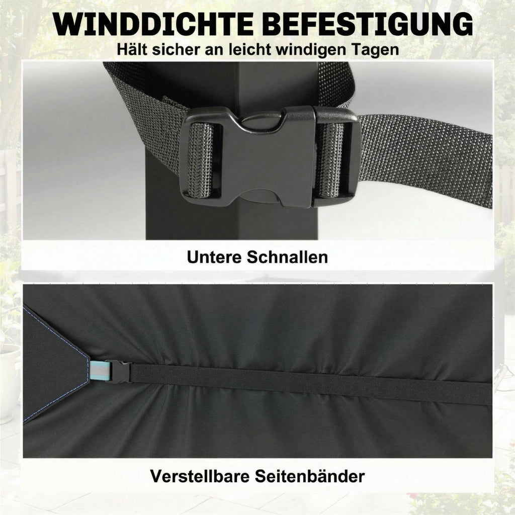 Copertura protettiva per mobili da giardino ¨C Xylo ¨C 180x120x74cm nero impermeabile anti-UV