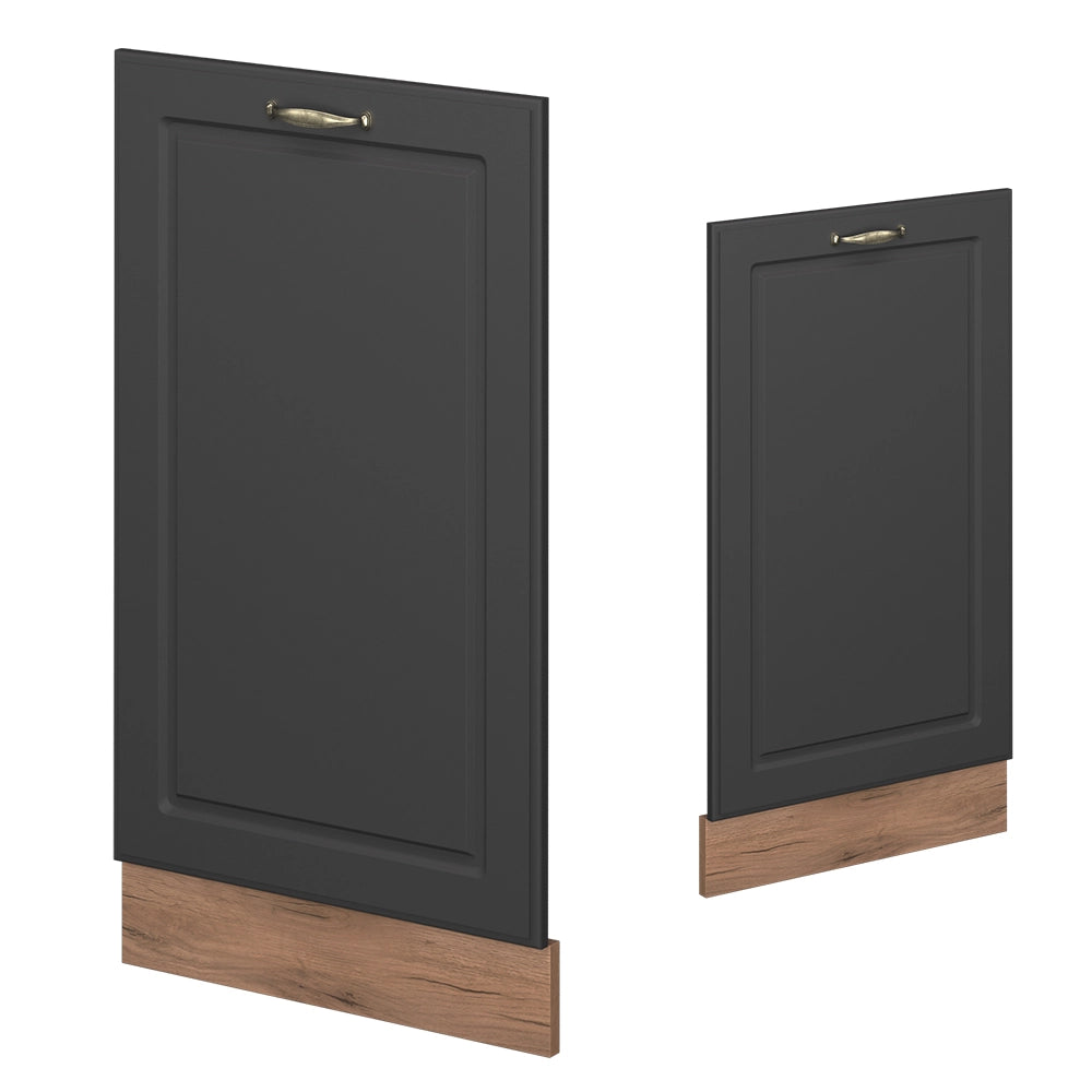 Pannello frontale della lavastoviglie Fame-Line Antracite-oro/Rovere dorato 45 cm senza piano di lavoro Vicco