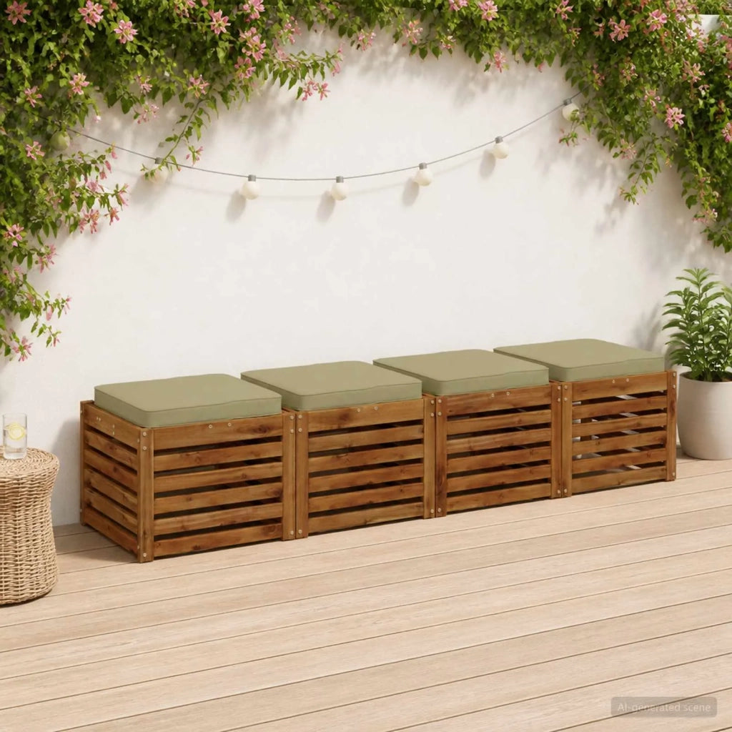 Cuscini per Sedia in 4 Pezzi VUGHT 4 pcs 100% Poliestere 946210