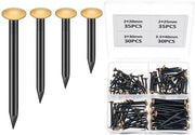 Set di chiodi in acciaio da 130 pezzi - Chiodi per muratura - Chiodi per quadri - Assortimento per mattoni/gesso/legno - Resistenti allo shock - Materiale duraturo