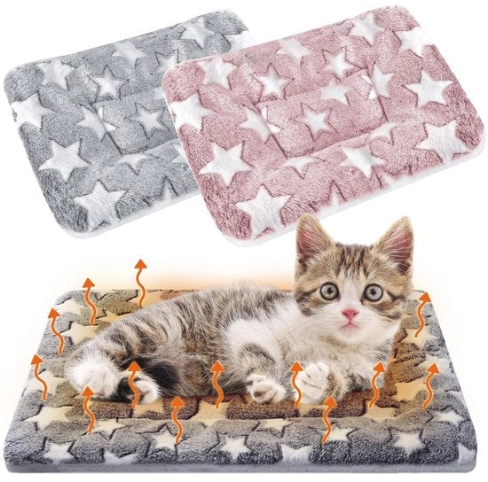 Letto Caviabed Caldo - Materasso Pluche - Adatto per Piccoli Animali - Lavabile - Fleece - 32 x 25 cm - Letto per Animali