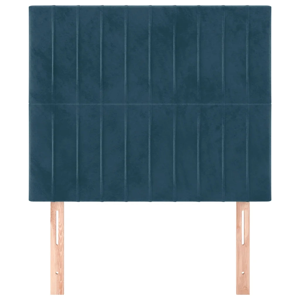 Testiera | Testata Blu Scuro 80x5x118/128 cm Velluto