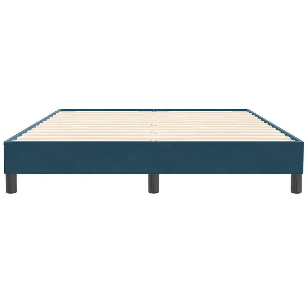 Giroletto senza Materasso Blu Scuro 140x210 cm in Velluto 4101359