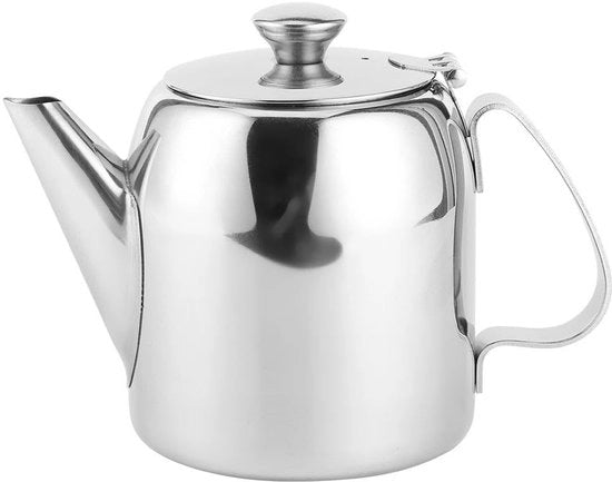 Caffettiera elettrica 500 ml - Acciaio inossidabile - Bocchetta corta - Coperchio semplice - Sicuro per alimenti - Progettata per la igiene