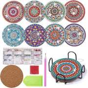 Set di 8 piedini con supporto - riutilizzabile - 8 pezzi - varietà di colori - stile DIY mandala
