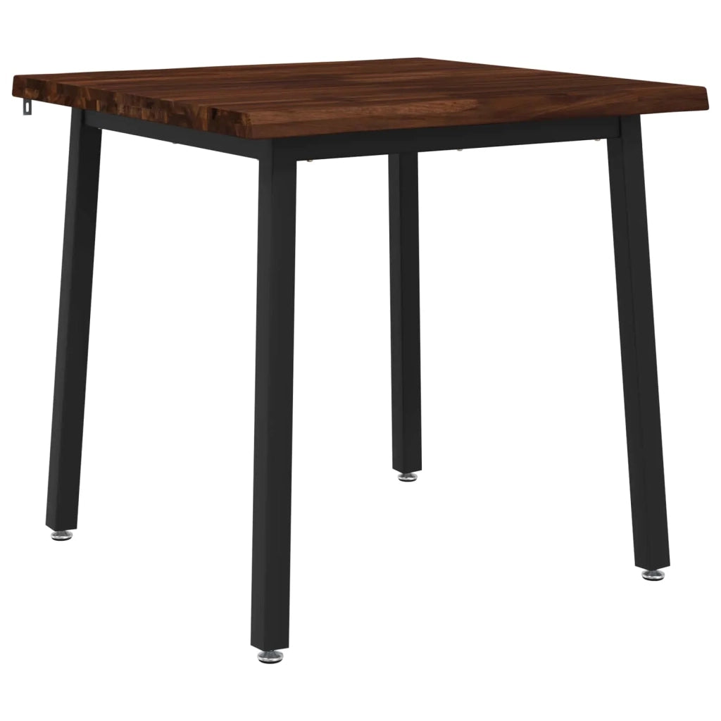 60 x 55 x 75 cm Legno di Acacia Massello Marrone scuro e Nero 937460