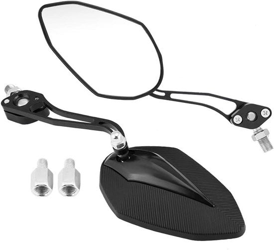 Specchio retrovisore universale per scooter, nero - Migliore sicurezza e design elegante