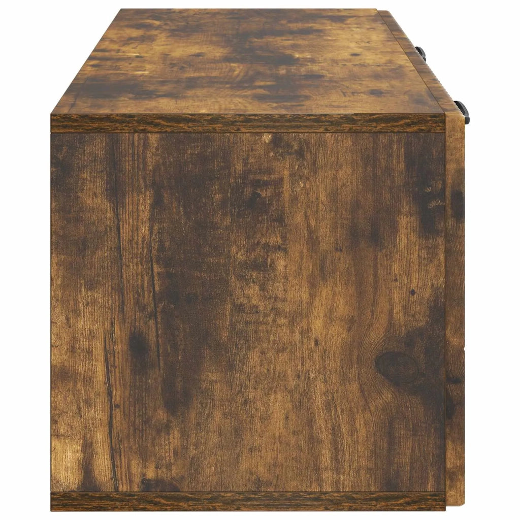 Mobile TV da Muro | Armadietto TV | Mobile Porta TV Rovere Fumo 78,5 x 31 x 30 cm