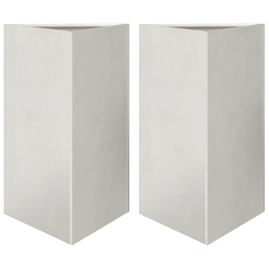 Fioriere da Giardino 2 pz Triangolari 50x43x75 cm Acciaio Inox 851180
