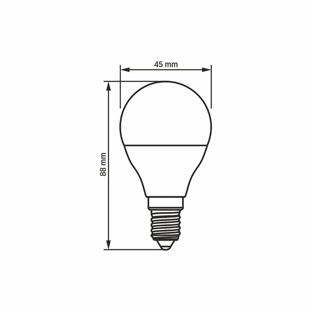 Videx Lampadina LED G45 E14 7W 630lm 3000K calda bianca