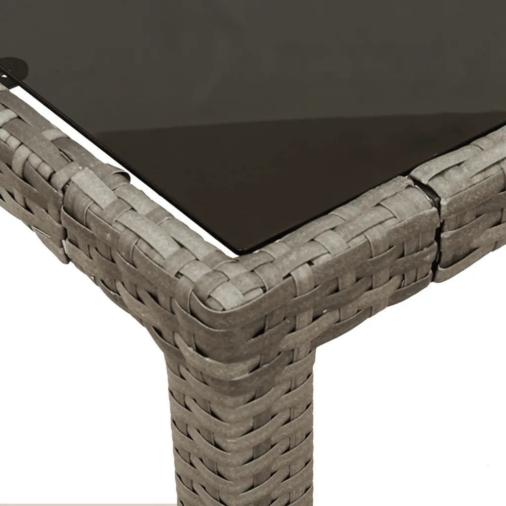 Set da Pranzo da Giardino 7 pz con Cuscini in Polyrattan Grigio 3212034