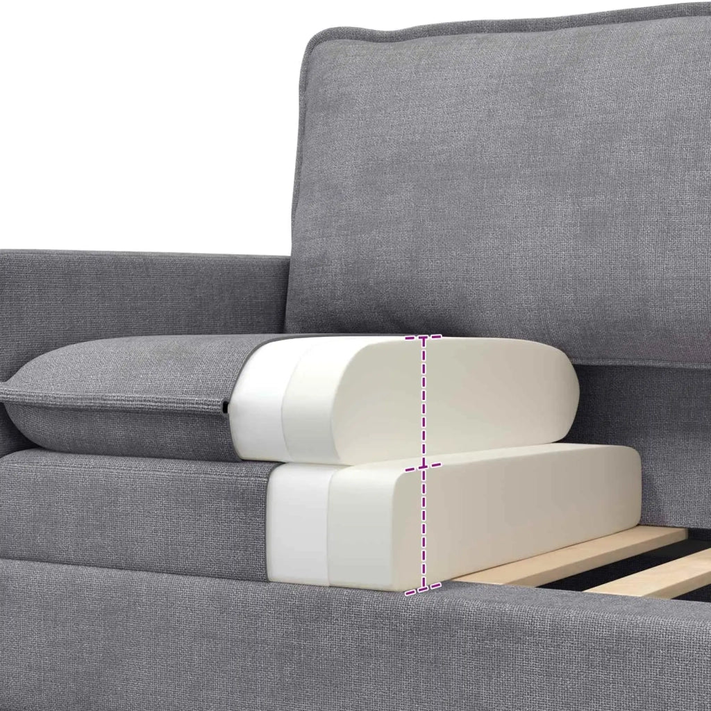 Divano Grigio Chiaro 76 x 81 x 87,5 cm Poliestere 42028778
