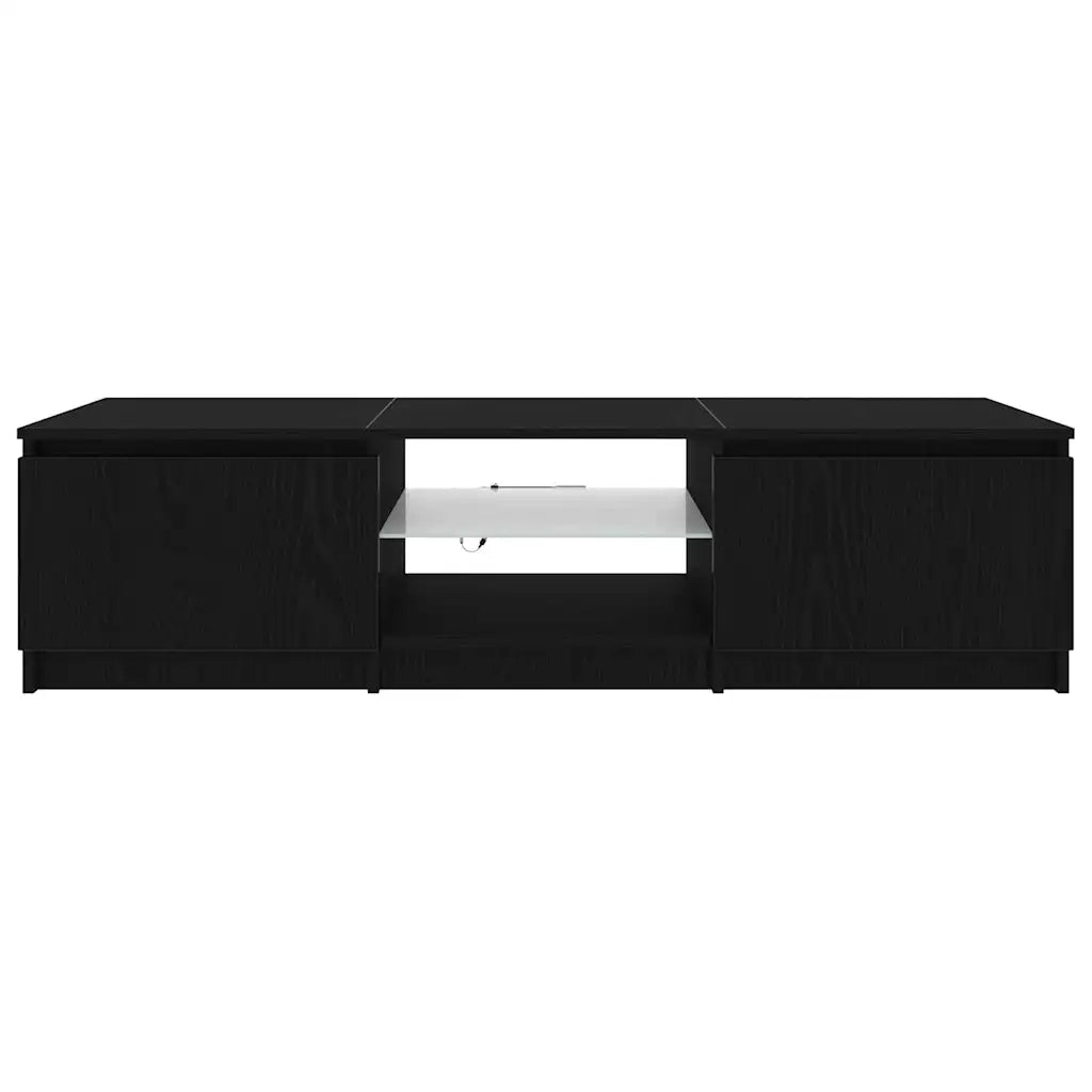 Mobile TV-Credenza per TV-Console TV Rovere Nero 140 x 38,5 x 36 cm Legno multistrato