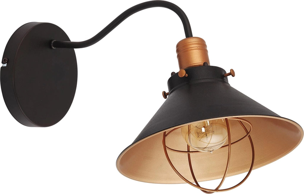 Nowodvorski Garret applique industriale nero rame E27 6442