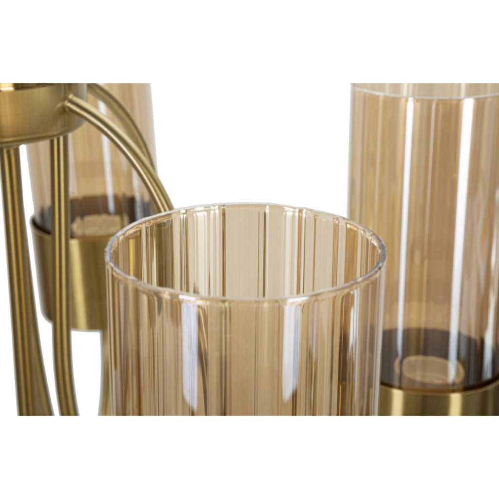Lampada a Sospensione VKH78, Oro, Metallo, 60x60x103 cm