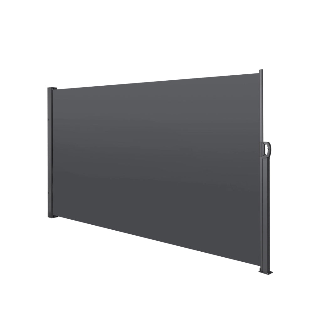 Tenda laterale retrattile frangivista 200x300 cm in poliestere con rivestimento PU; grigio scuro