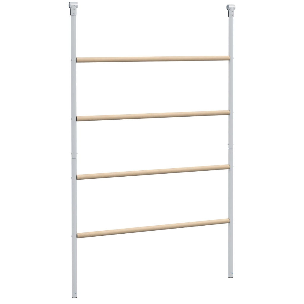 Posatoio a scala 4 livelli per galline ¨C Xylo ¨C legno e metallo 140x86x2,5cm argento naturale