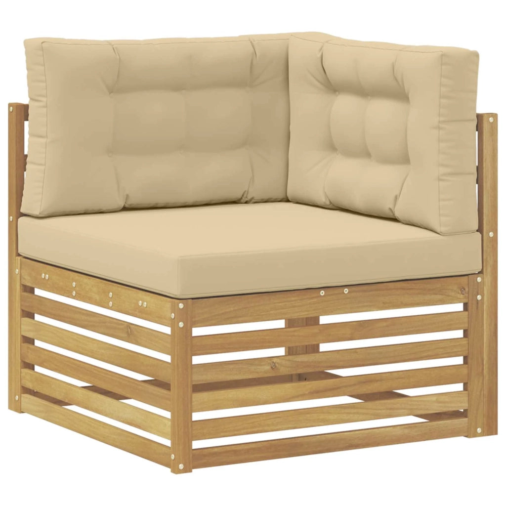 Set di divani da esterno 8 pcs Bianco e Beige 3390198