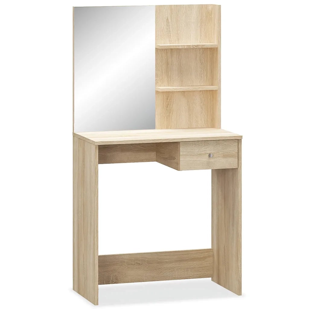 Toeletta | Tavolo da Trucco in Legno Multistrato 75x40x141 cm Rovere