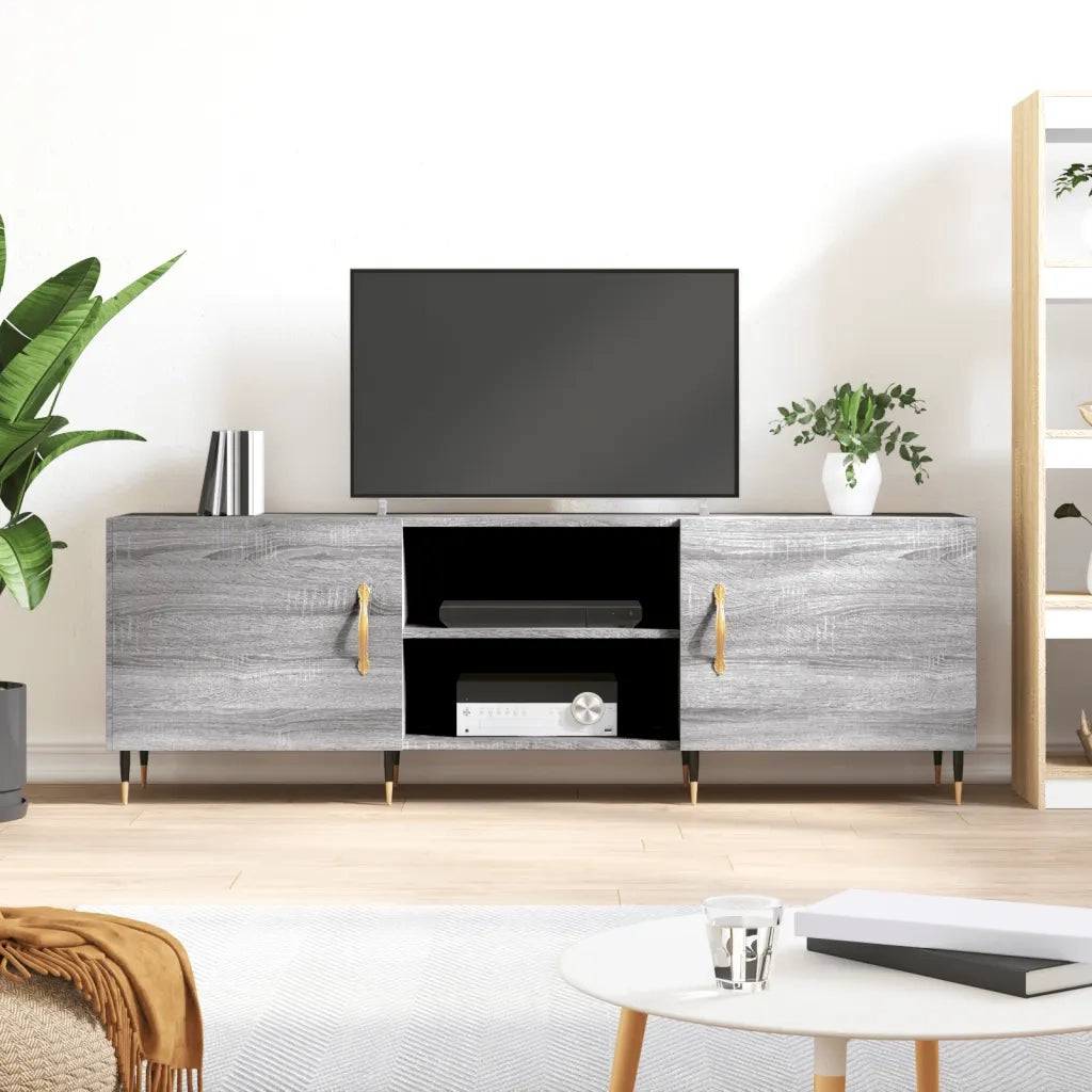 Mobile Porta TV Grigio Sonoma 150x30x50 cm in Legno Multistrato 829082