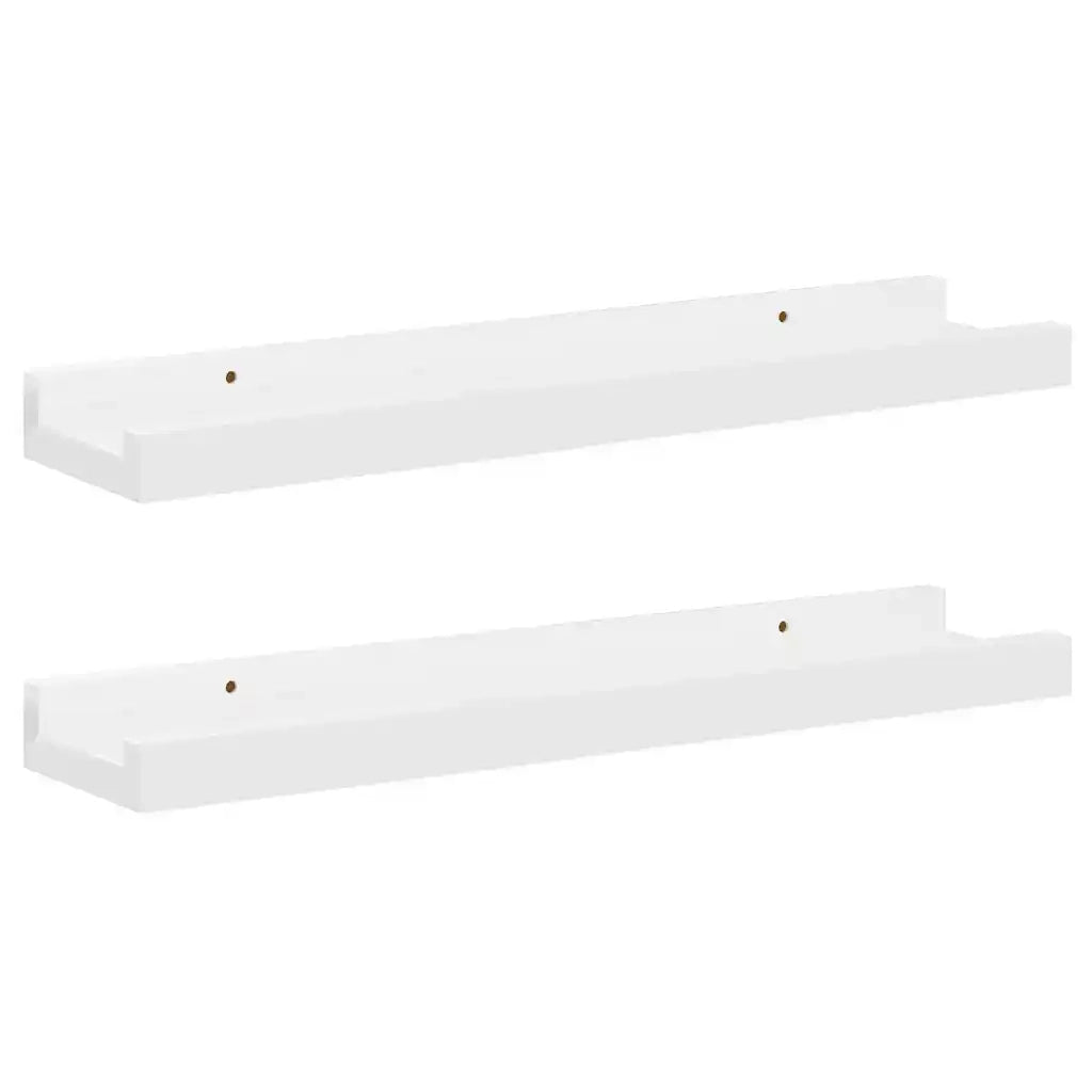 Mensole da Parete 2 pz Bianco Lucido 40x9x3 cm 326648