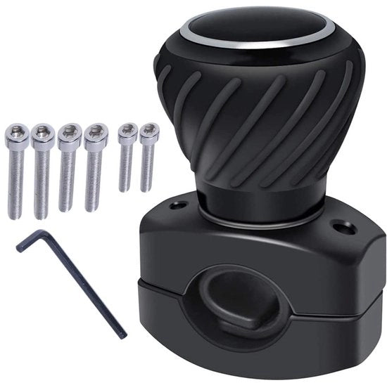 Pompa di sterzo universale - Booster di sterzo - ABS/Silicone - Inclusi 6 pezzi di viti - Adatto per auto/trattore/autocarro - Dimensioni 3,5x6,3x4,8CM - Palla di sterzo