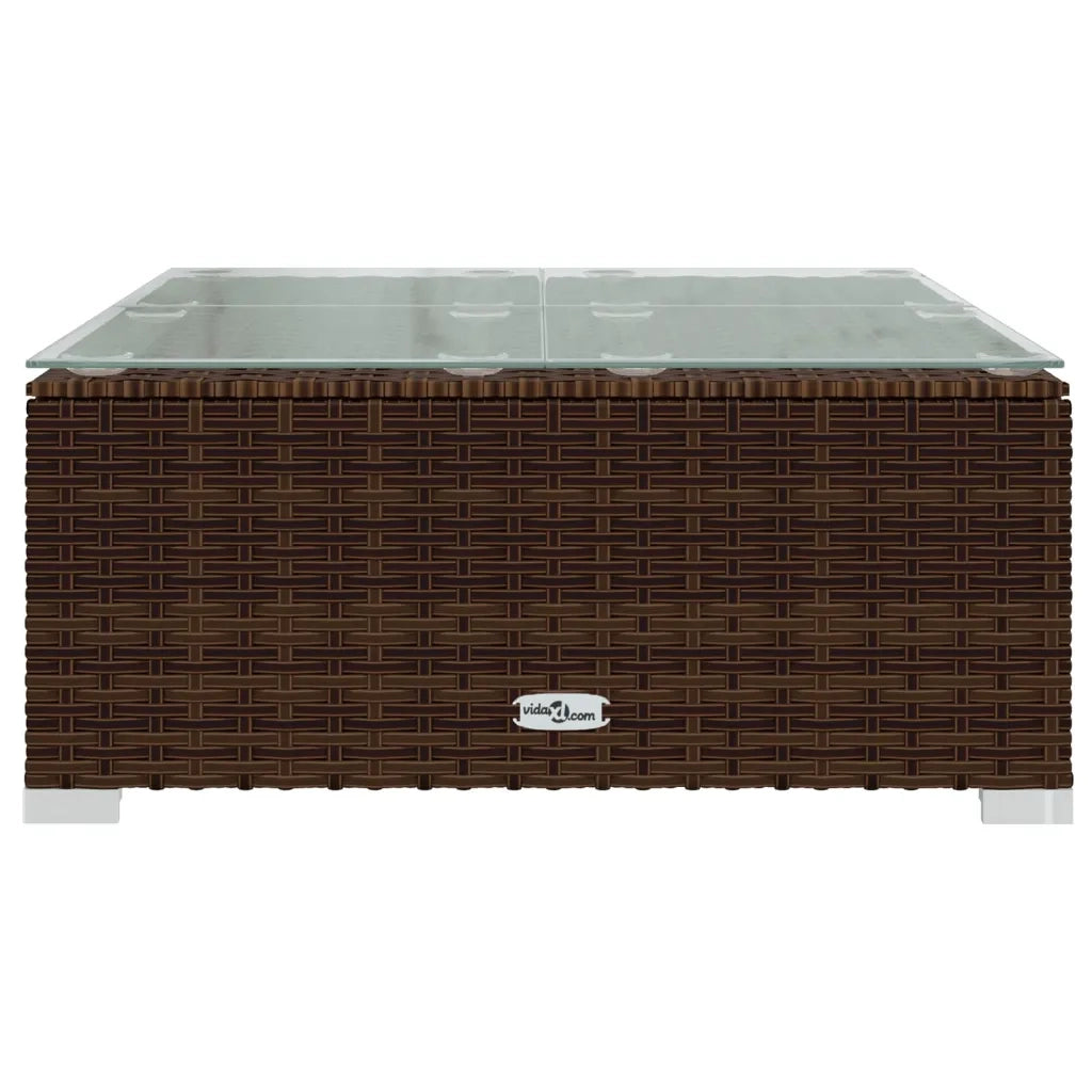 Set Divani da Giardino 5 pz con Cuscini in Polyrattan Marrone 3101435