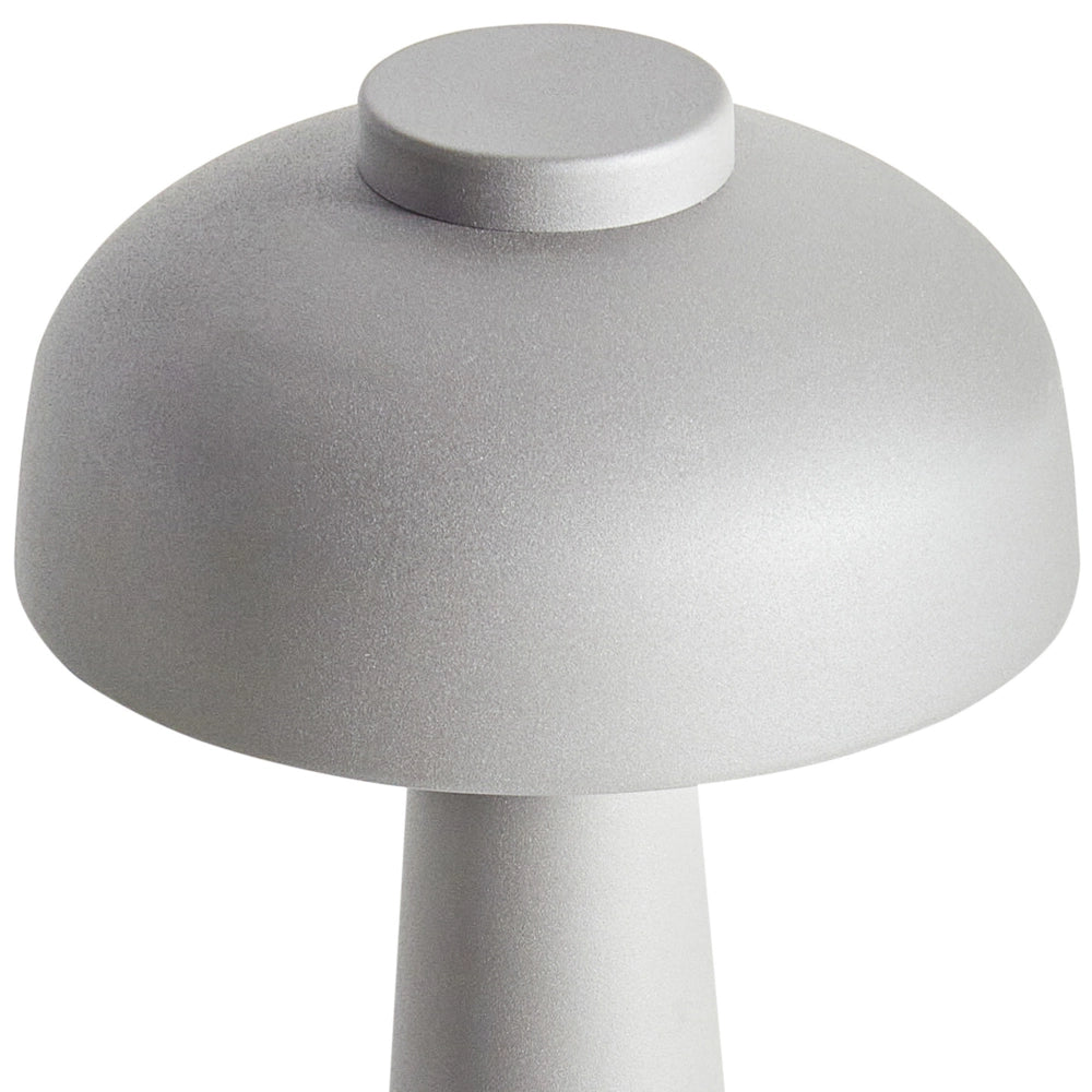 Lampada da tavolo in ferro con luce LED wireless fungo grigio stile moderno