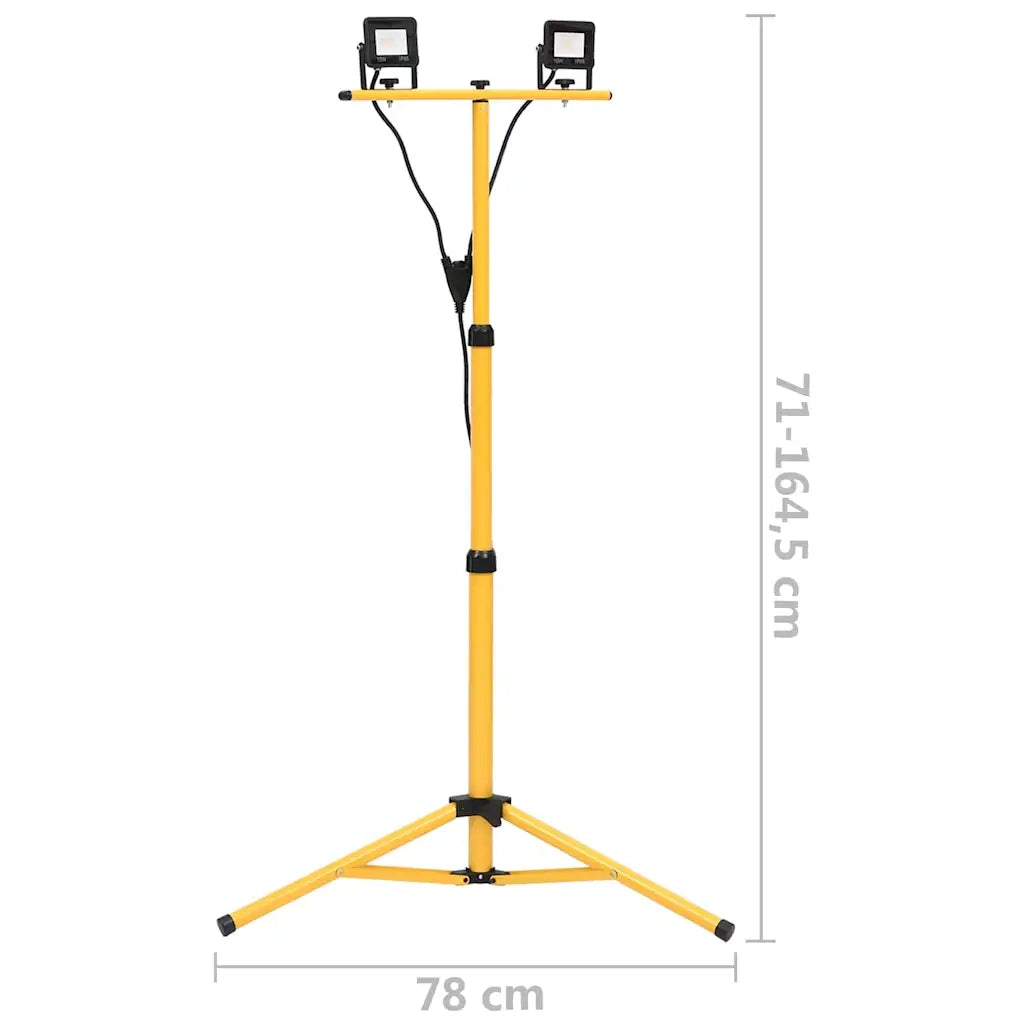 Faretto a LED con Treppiede 2x10 W Bianco Caldo 149653