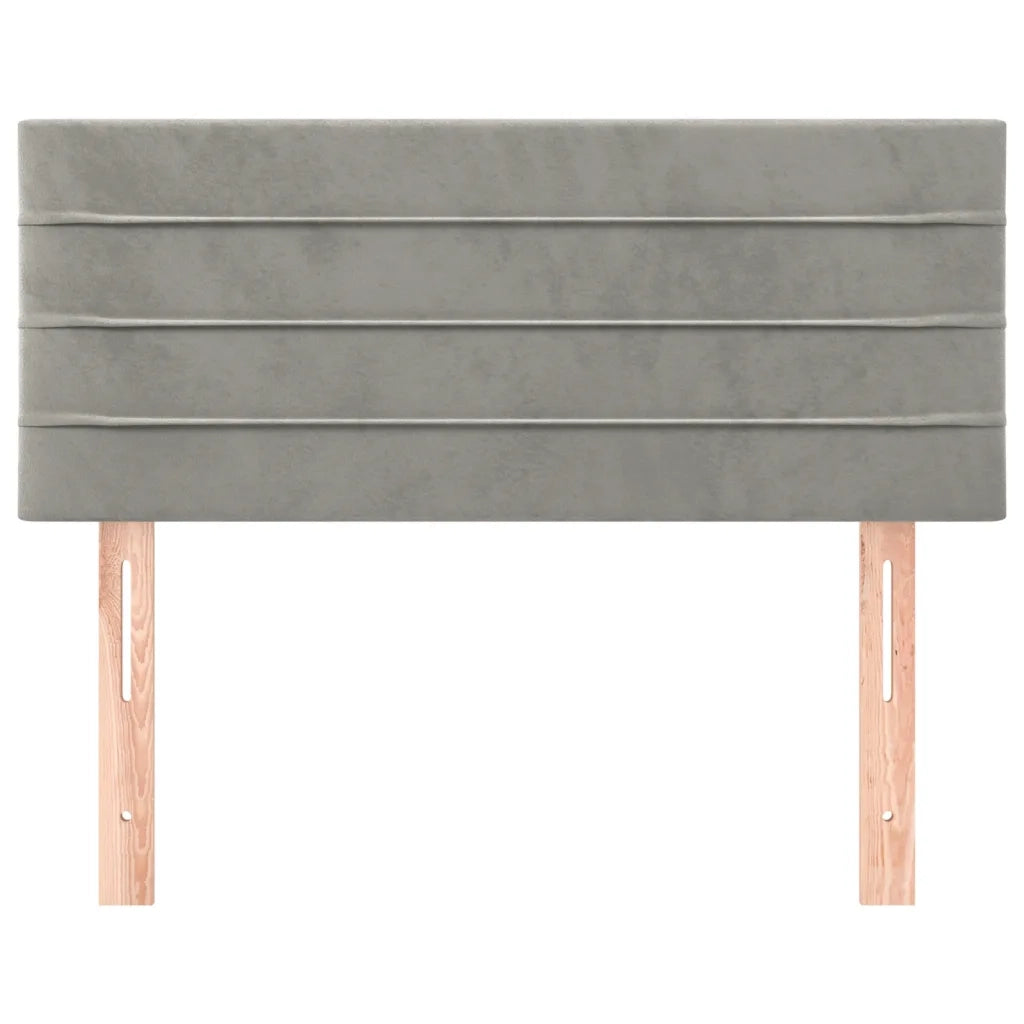 Testiera Grigio Chiaro 80x5x78/88 cm in Velluto 346110
