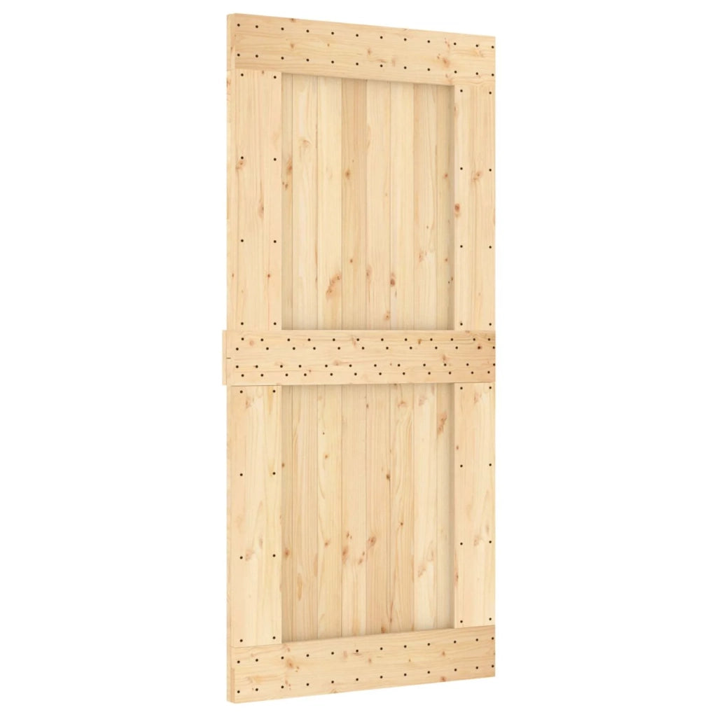 Porta scorrevole Naturale e Nero 95 x 210 cm 3444996