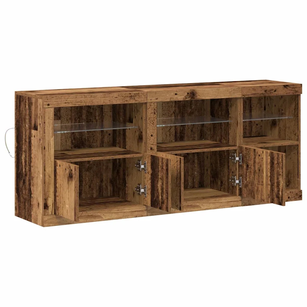 Credenza | Madia LED Legno vecchio 162 x 37 x 67 cm Legno multistrato
