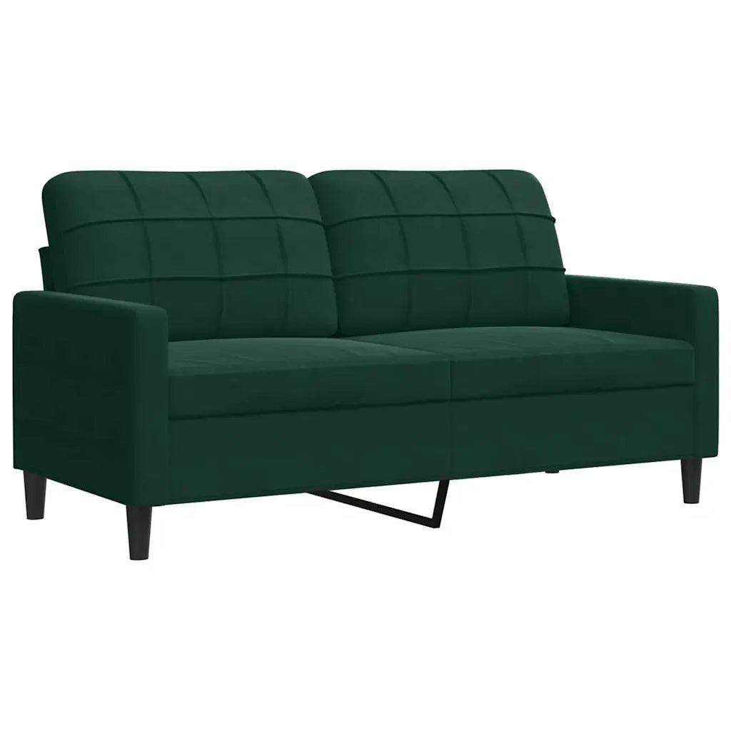 Set di Divani 3 pz con Cuscini Verde scuro in Velluto 3278433