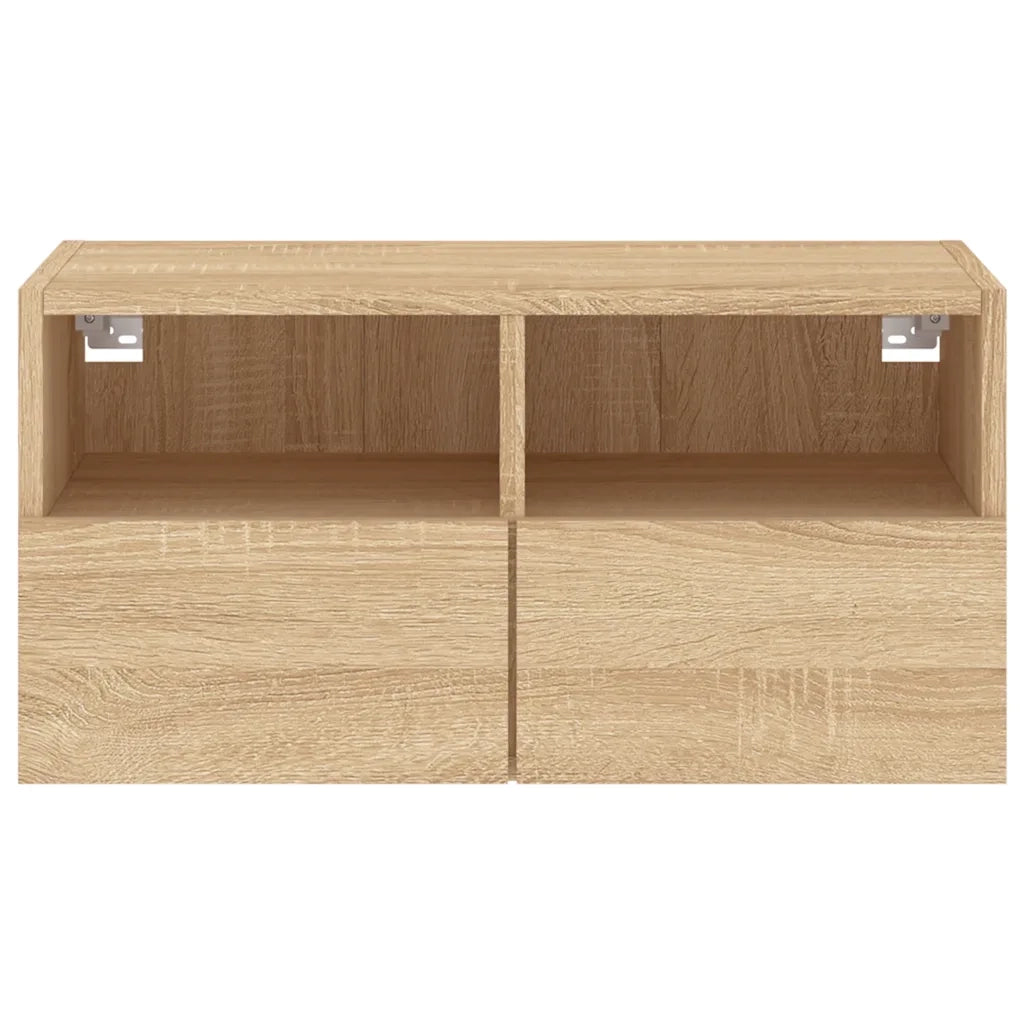 Mobile TV a Parete Rovere Sonoma 60x30x30 cm Legno Multistrato 836858