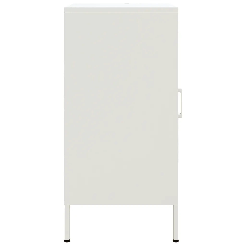 Credenze 2 pz Bianche 36x39x79 cm in Acciaio 843023