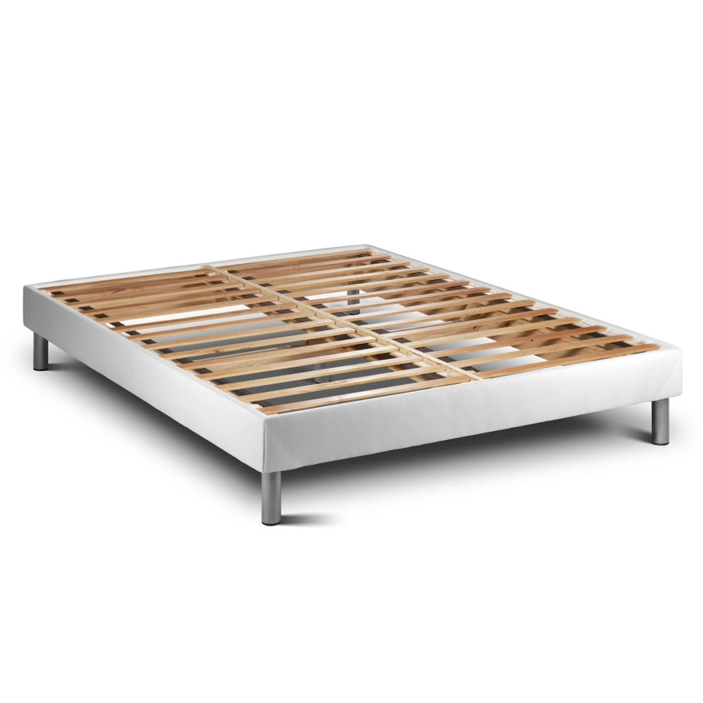Pacchetto letto completo - Materasso 140x190cm + Box spring con doghe (in kit) + 2 guanciali + Piumino - Vitalspring Recover