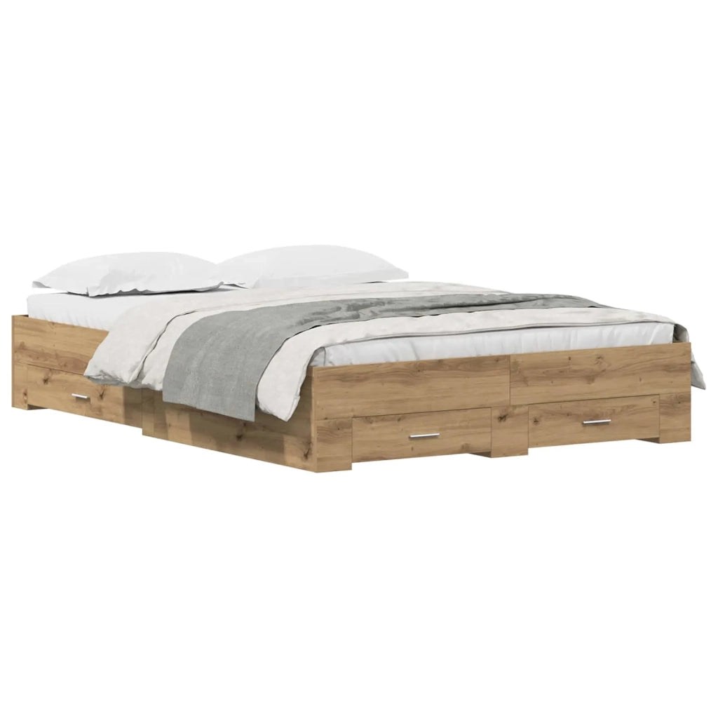 Struttura del letto Rovere artigianale 140 x 190 cm 3333973