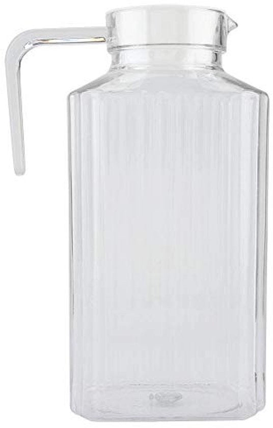 Fles da 1800ml - Transparente Bottiglia - Fles in Acrilico - Sostenibile - Manico - Adatto per Casa e Bar - Bottiglia per Bevande