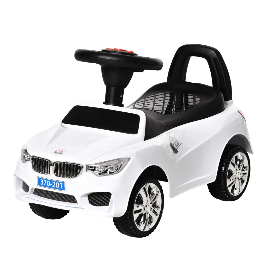 Correpasillos Bambini con Faro Musica e Volante ¨C Zephmum ¨C Bianco