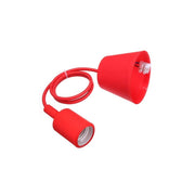 Trade Shop - Pendente A Soffitto Lampadario Lampada Moderno Cavo In Tessuto 1m Colore - Rosso