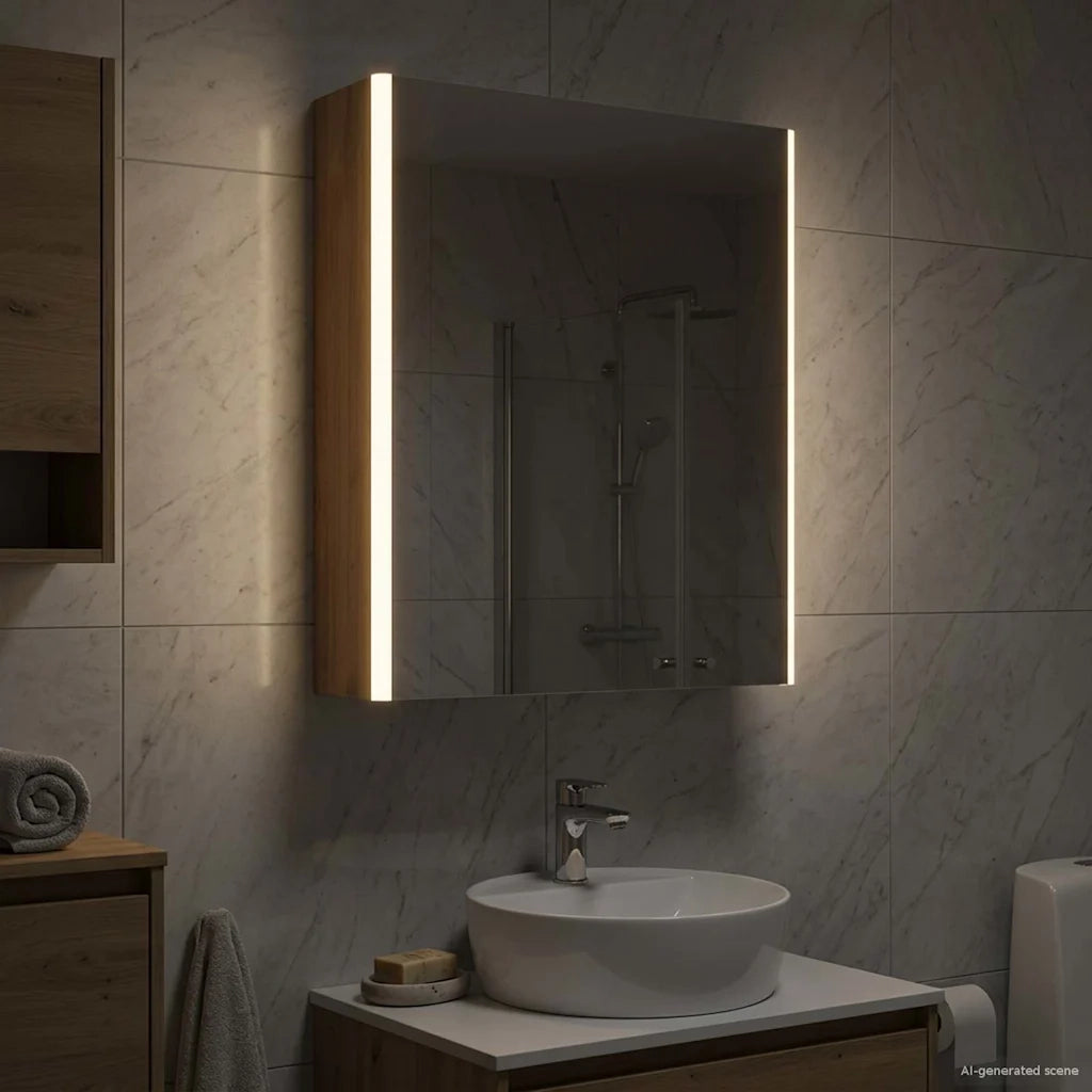 Mobiletto per specchio da bagno Rovere Artigianale 889238